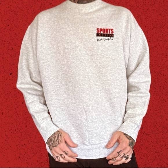 Fruit of the Loom Other - Vintage gray sports photography crewneck sweatshirt fruit loom mens XL